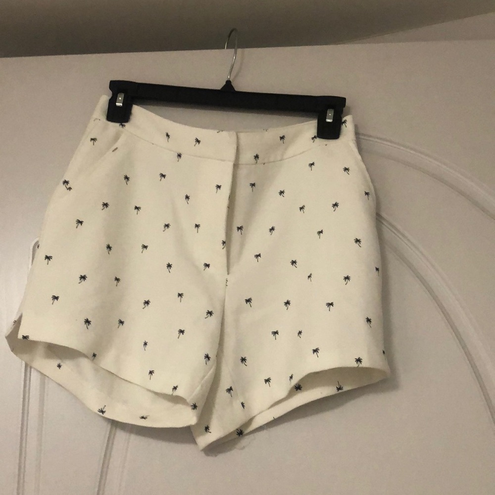 Palm print shorts